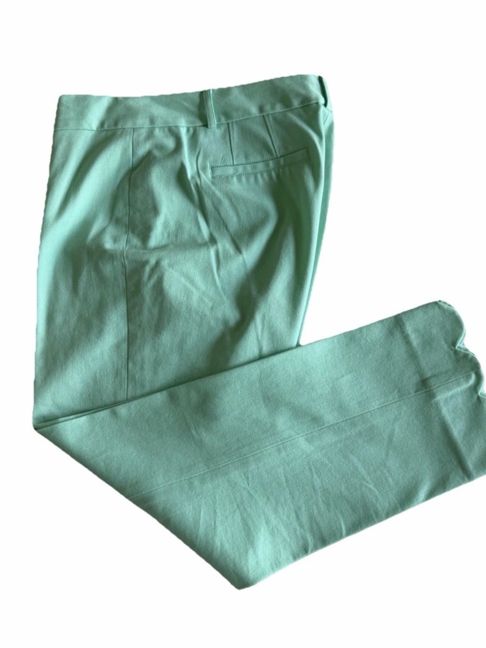 Crown & Ivy Pants Womens 10 Scallop Hem Ankle Slim Stretch Twill Dress Resort